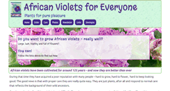 Desktop Screenshot of africanvioletsforeveryone.net