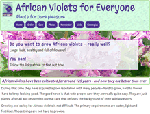 Tablet Screenshot of africanvioletsforeveryone.net